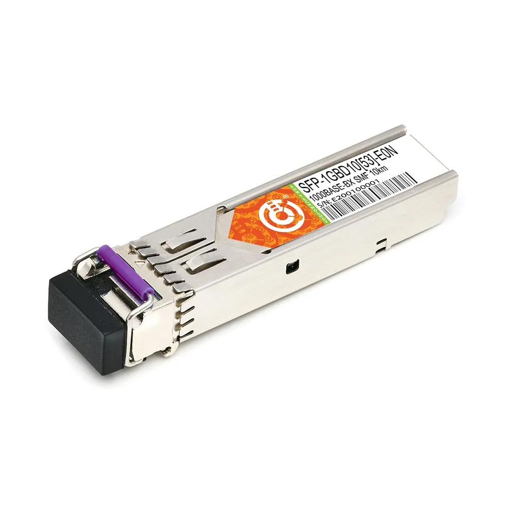 Transceiver SFP1G, Monomodo 10km, 1550nm-TX1310nm-RX, LC Simplex, Compatibilidad E0N