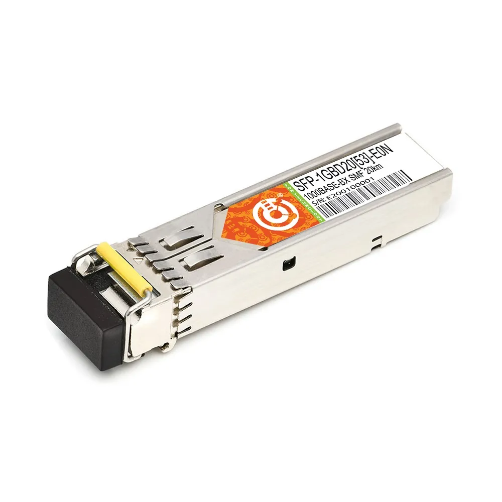 Transceiver SFP 1G, Monomodo 20km, 1550nm-TX1310nm-RX, LC Simplex, Compatibilidad E0N