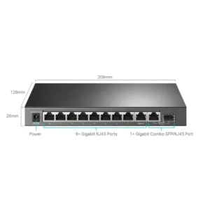 TL-SG1210MPE Switch Gigabit 10 puertos con 8 PoE+ 1 combo SFPRJ45 administrable